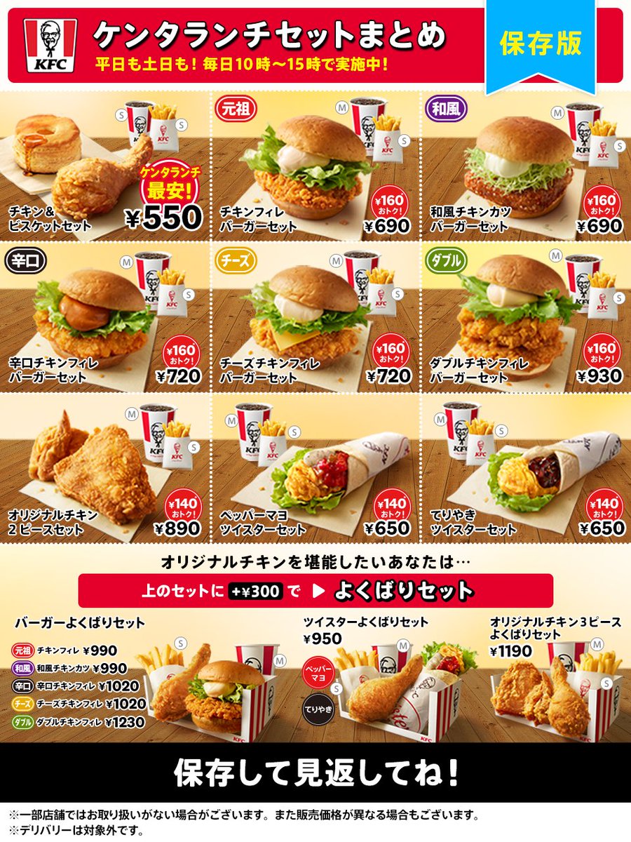 【2026最新】ケンタッキーのランチメニュー完全解説！土日や裏技も